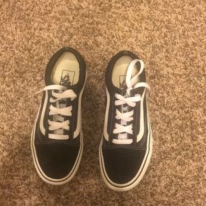 Black old skool platform vans 4.5 men 6.0 women